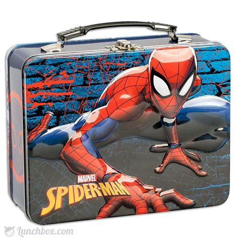 metal spiderman lunch box with thermos|Spiderman Metal Lunch Box with Thermos .